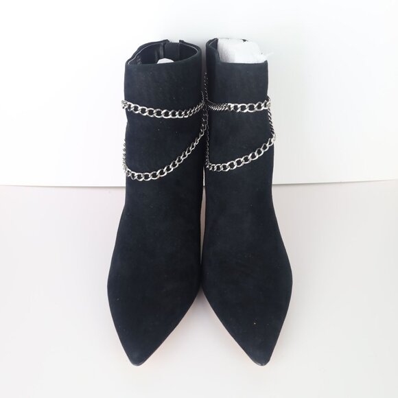 BCBGeneration Womens Midlan Suede Zipper Ankle Boots Black 10 Medium (B M)- 0054 - Picture 7 of 16